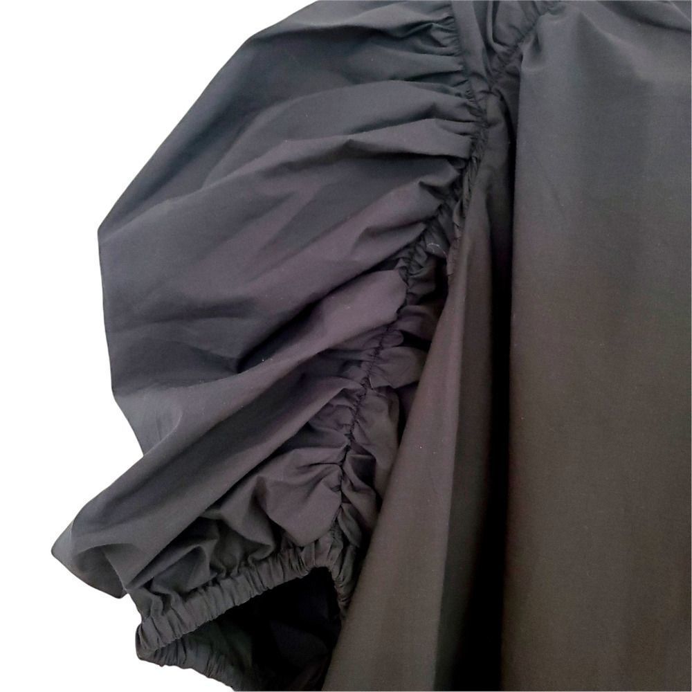 Paskal Puff Sleeve Flared A-Line black dress, Couture, size Medium - Picture 7 of 14